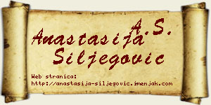 Anastasija Šiljegović vizit kartica
